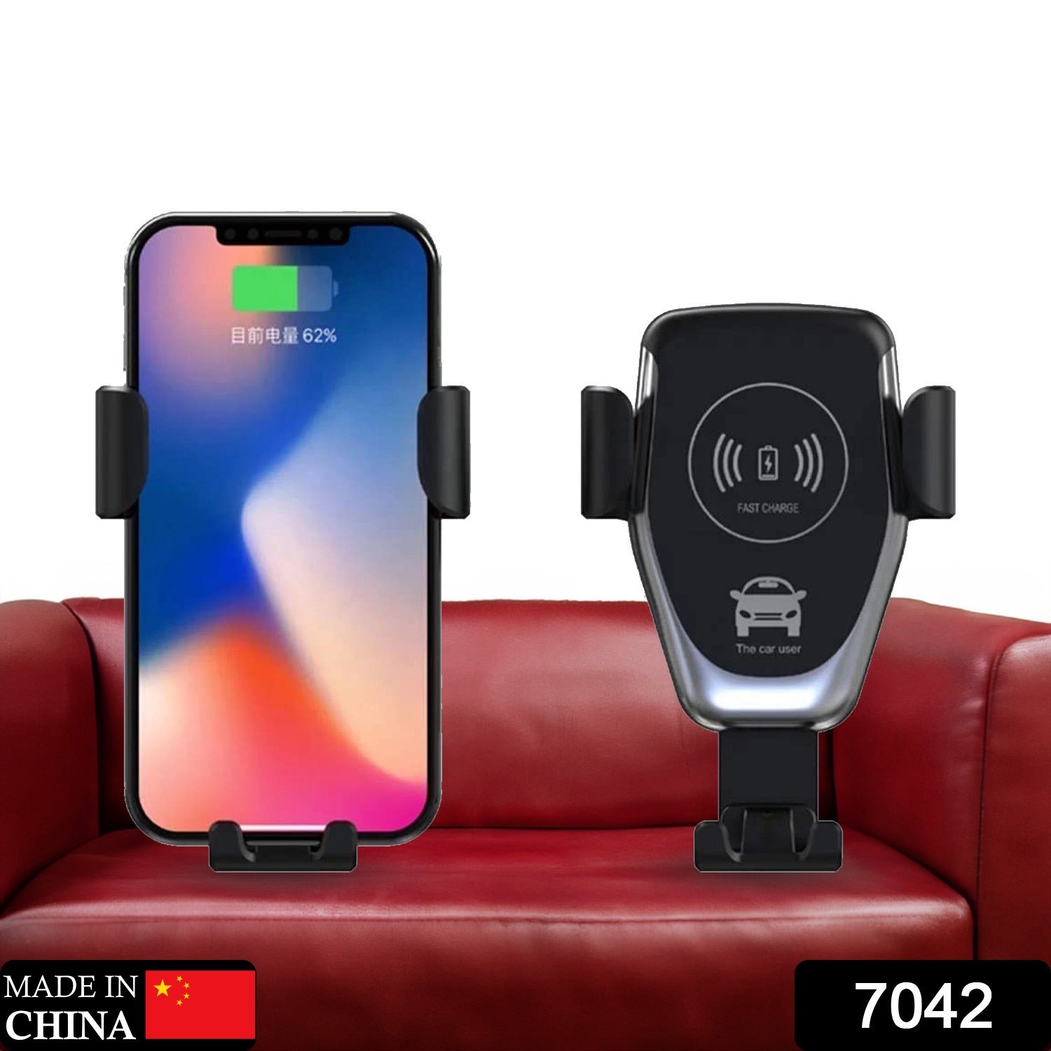7042 Car Phone Holder Wireless Car Charger 10W Qi Fast Charging Car Charger Gravity Auto Clamping 360° Rotation Air Vent Car Mount Holder 7042 Car Phone Holder Wireless Car Charger 10W Qi Fast Charging Car Charger Gravity Auto Clamping 360° Rotation Air Vent Car Mount Holder